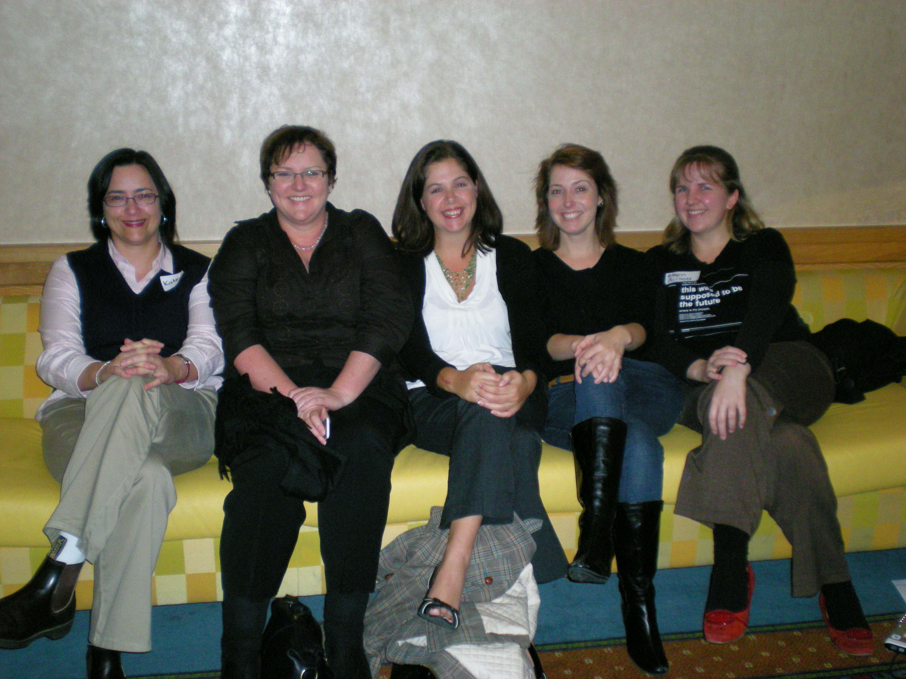 The distaff Twitterati Kate Carruthers, Jodie Miners, Catherine Eibner, Bronwen Clune, Ali Young image by Stephen Collins