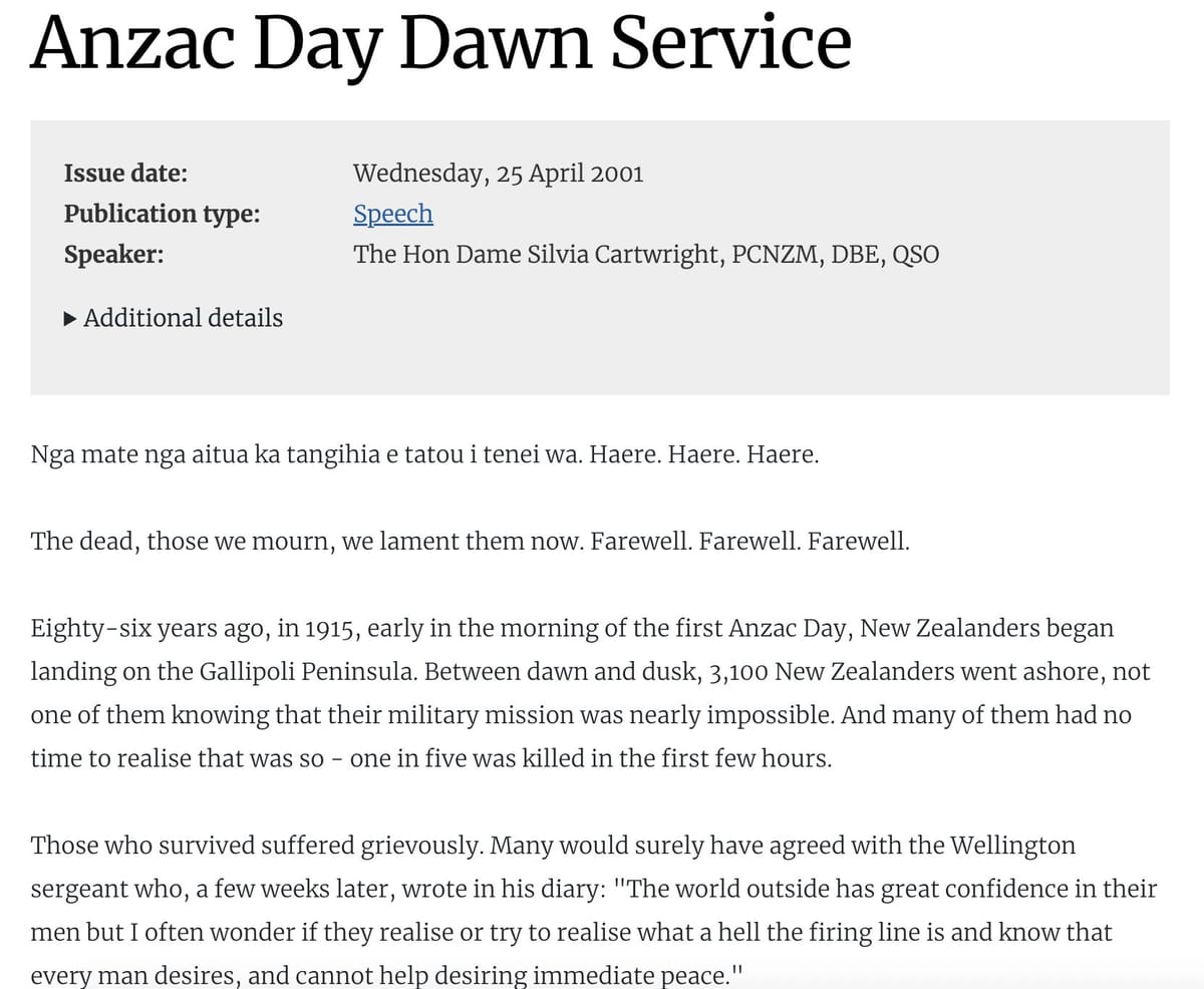 ANZAC Remembrance and Peace