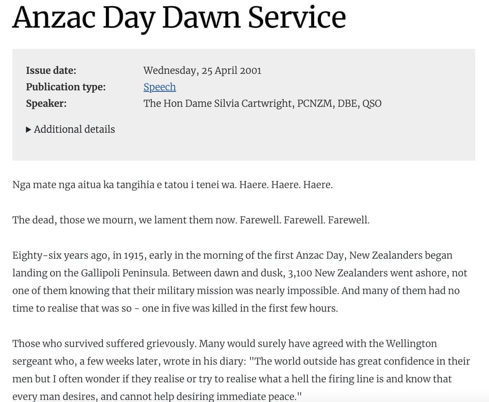 ANZAC Remembrance and Peace